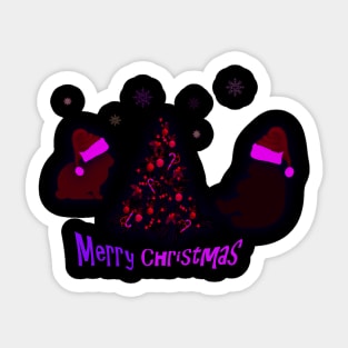 Bunny and Bear Xmas Sticker